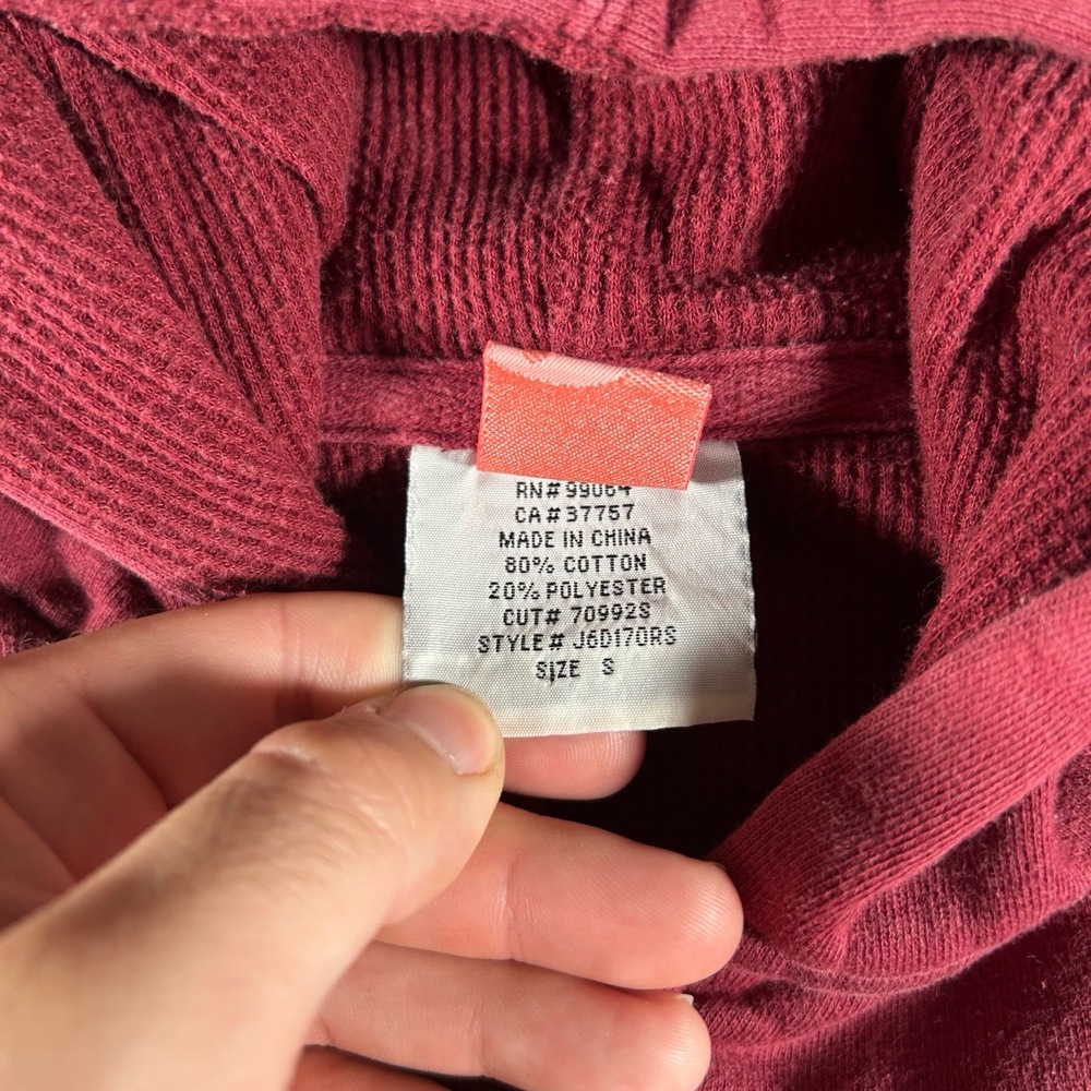 Billabong Hoodie Womens Small Red Embroidered Logo Zip Up Surf Casual Bird Y2k - Picture 6 of 9